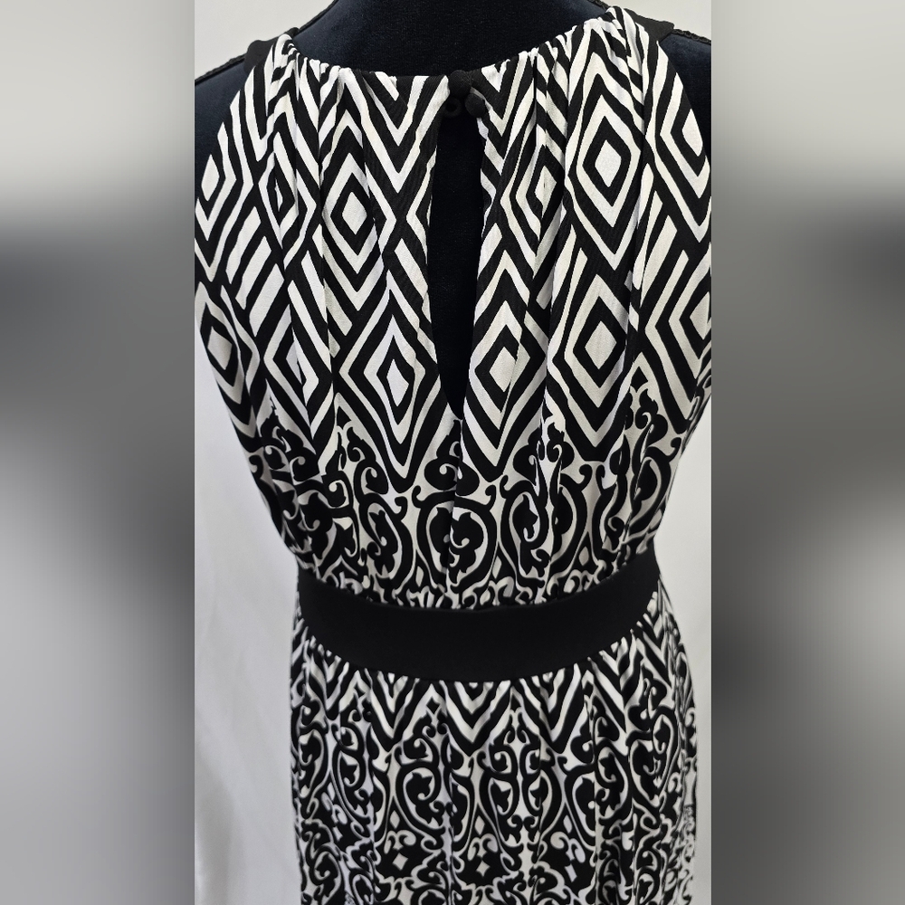 WHBM women S halter fit flare dress skater whimsy goth coastal  wedding - Picture 9 of 11